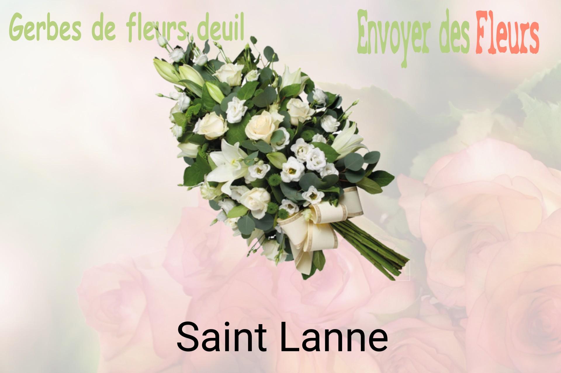 Gerbe de fleurs de deuil livrée à Saint-Lanne